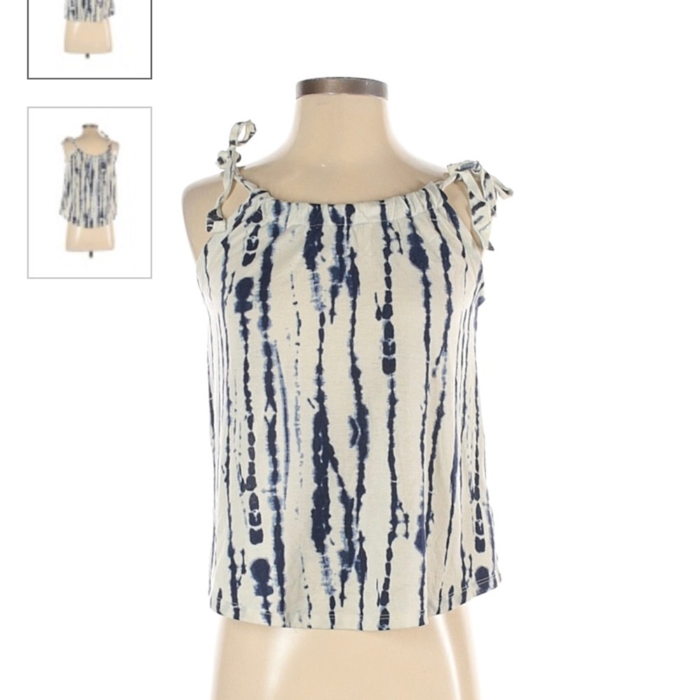 Derek Heart tie strap tie dye tank